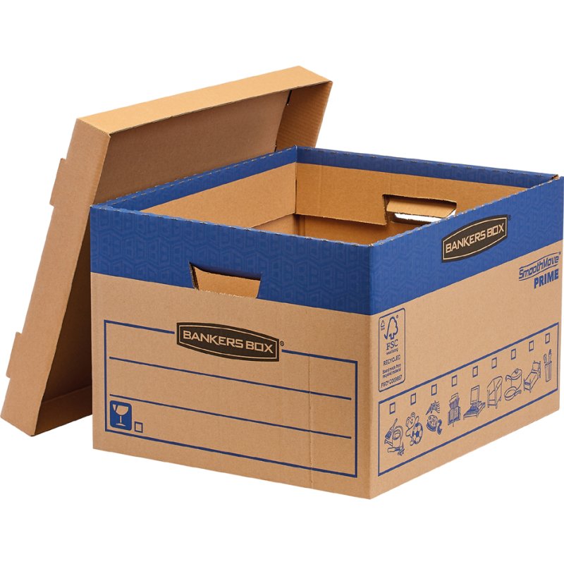 Fellowes carton de déménagement SmoothMove FastFold, 47 litres, marron, 10 pièces