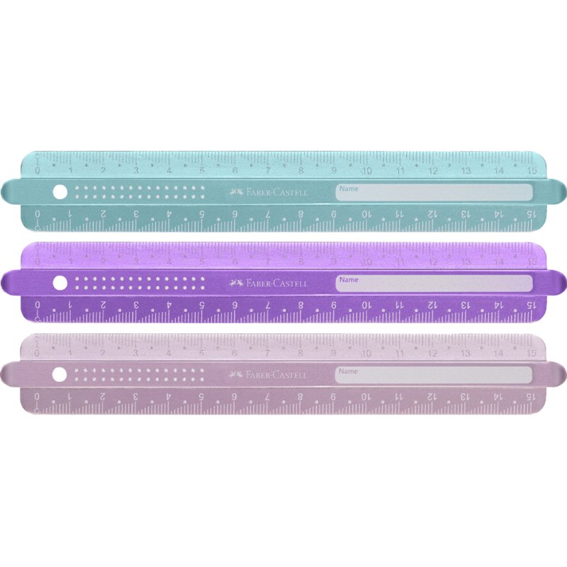 Faber-Castell règle Sparkle 30 cm, assortiment de couleurs, 6 pièces