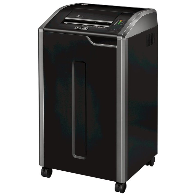 Fellowes shredder Powershred 425HS, 0.8×5 mm particle cut, 10 sheets, black/silver