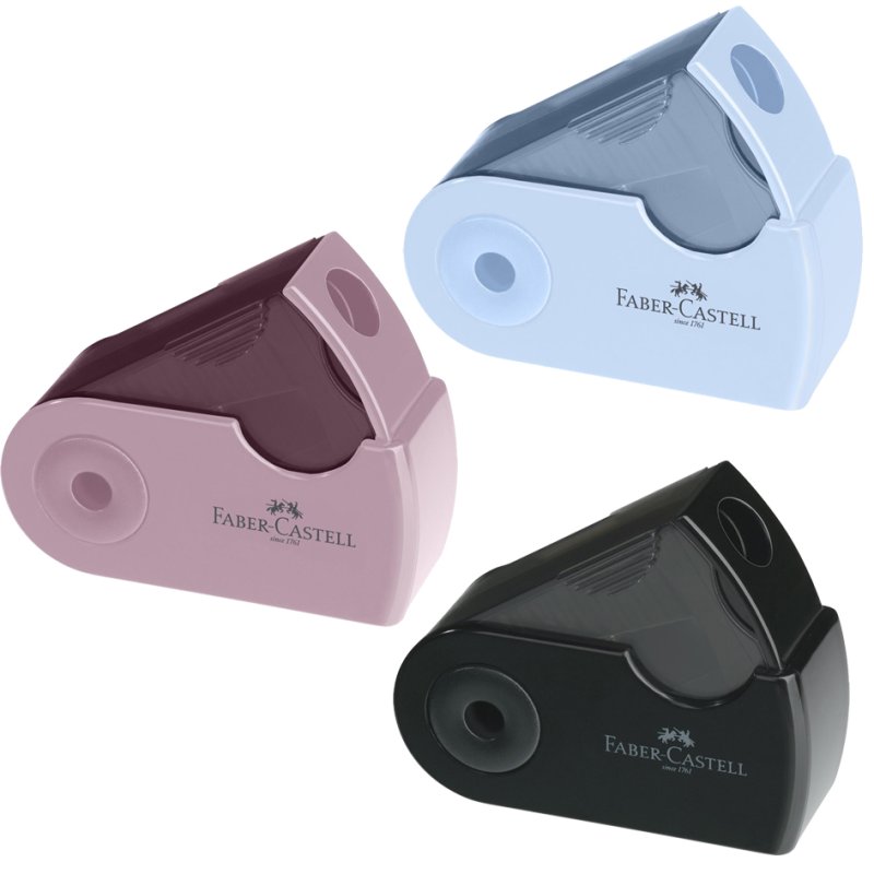 Faber-Castell taille-crayon SLEEVE MINI, avec bac de récupération, métal, 12 pièces