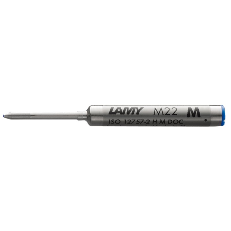 LAMY recharge de stylo M22 M, bleu, extra court