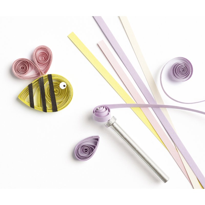 folia quilling pen kort, 8 mm punt, aluminium, 50 mm