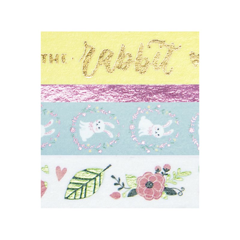 folia decoratief plakband Washi-Tape HOTFOIL LENTE II, 4-delig, 15 mm en 5 mm