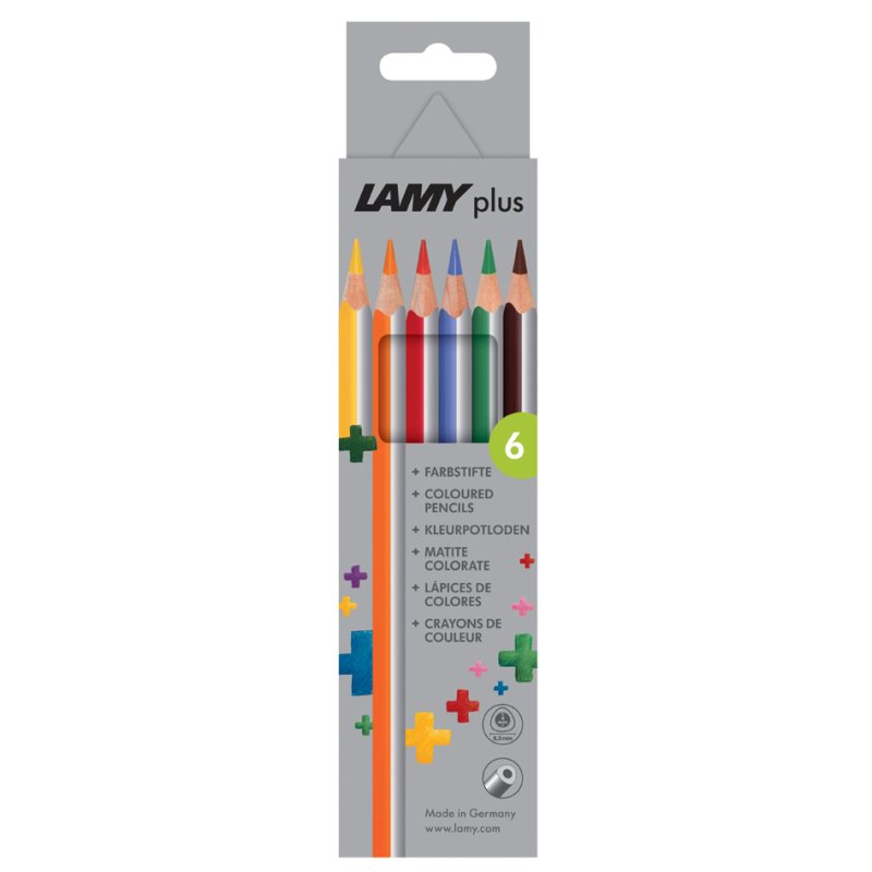 LAMY crayons de couleur triangulaires plus, étui, 6 pièces