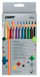 LAMY driekantige kleurpotloden plus, etui, 12 stuks