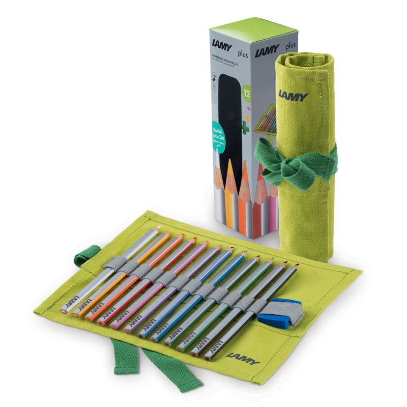 LAMY triangular colouring pencils Plus, tin, 12 pieces