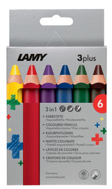 LAMY 3-in-1 kleurpotloden 3plus, 12 stuks, met puntenslijper