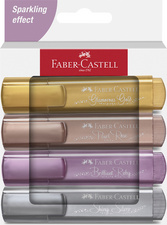 Faber-Castell markeerstiften TEXTLINER 46 METALLIC, 4 stuks, gemixt