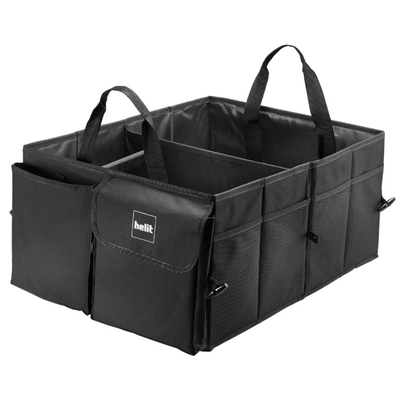 helit autozakorganizer the car organizer, zwart, 570×430×270 mm, inklapbaar
