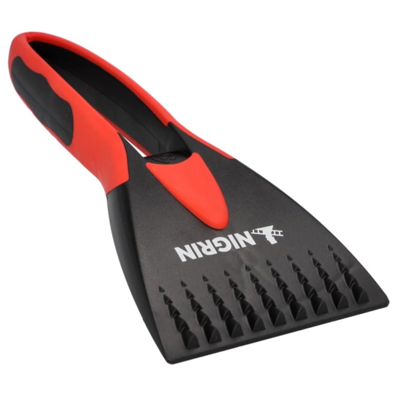 NIGRIN grattoir à glace avec poignée 2K, noir/rouge, 210 mm
