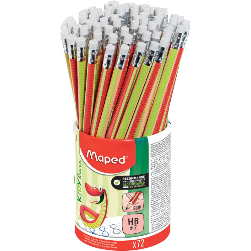 Maped learning pencils KIDY learn, triangular, HB, 72 pieces