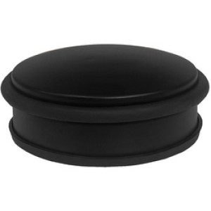 ALBA deurstopper, rvs oppervlak, zwart, rond 102 mm