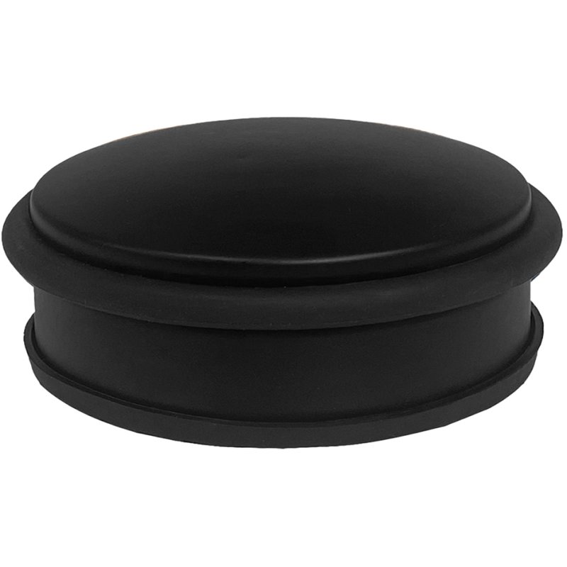ALBA deurstopper, rvs oppervlak, zwart, rond 102 mm