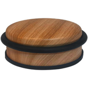 ALBA deurstopper, roestvrijstalen afwerking, houtlook, 102 mm