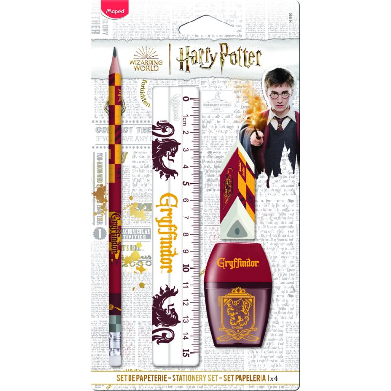Maped ensemble d'écriture Harry Potter Kids, 4-pièces, blister