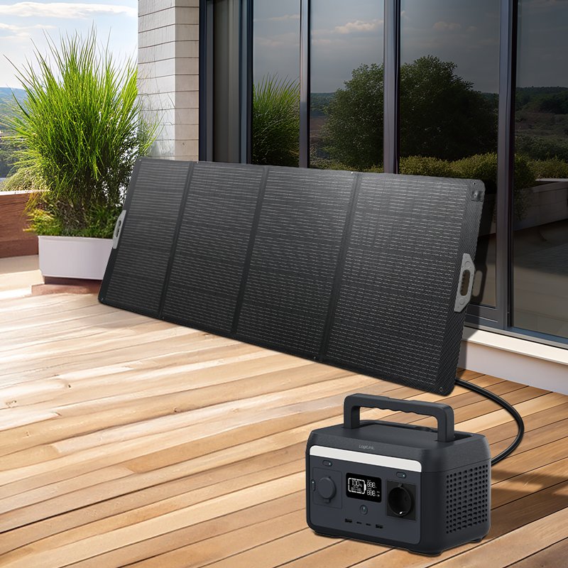 LogiLink station d'alimentation mobile 300W, noir, 204,8 Wh, batterie LiFePO4