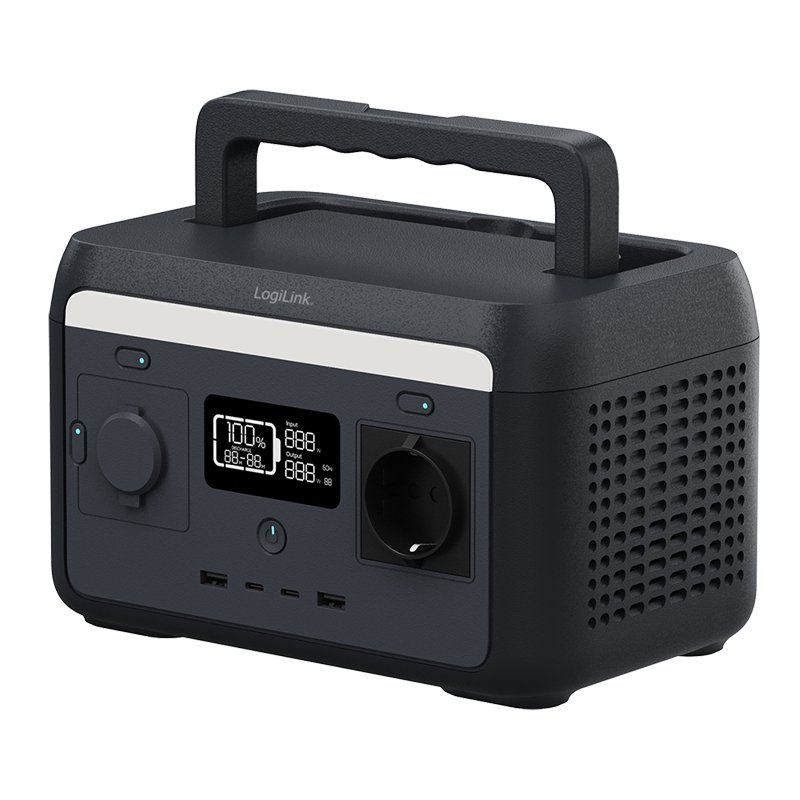 LogiLink station d'alimentation mobile 300W, noir, 204,8 Wh, batterie LiFePO4