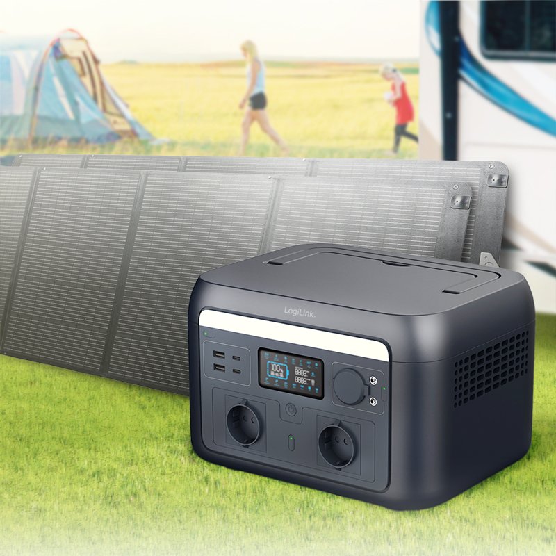 LogiLink mobile power station, 512 Wh, black