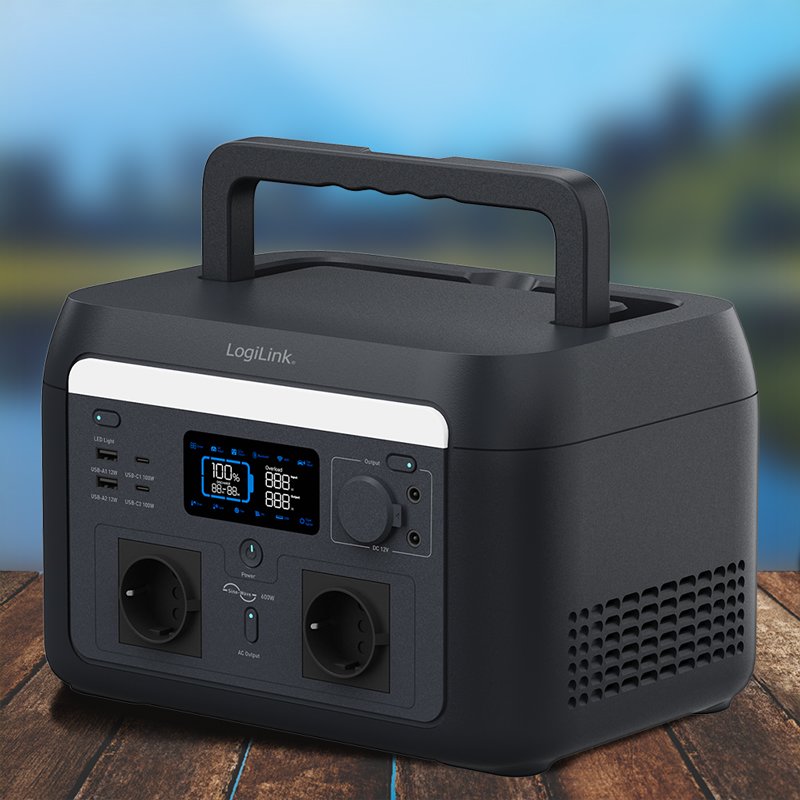 LogiLink mobile power station, 512 Wh, black