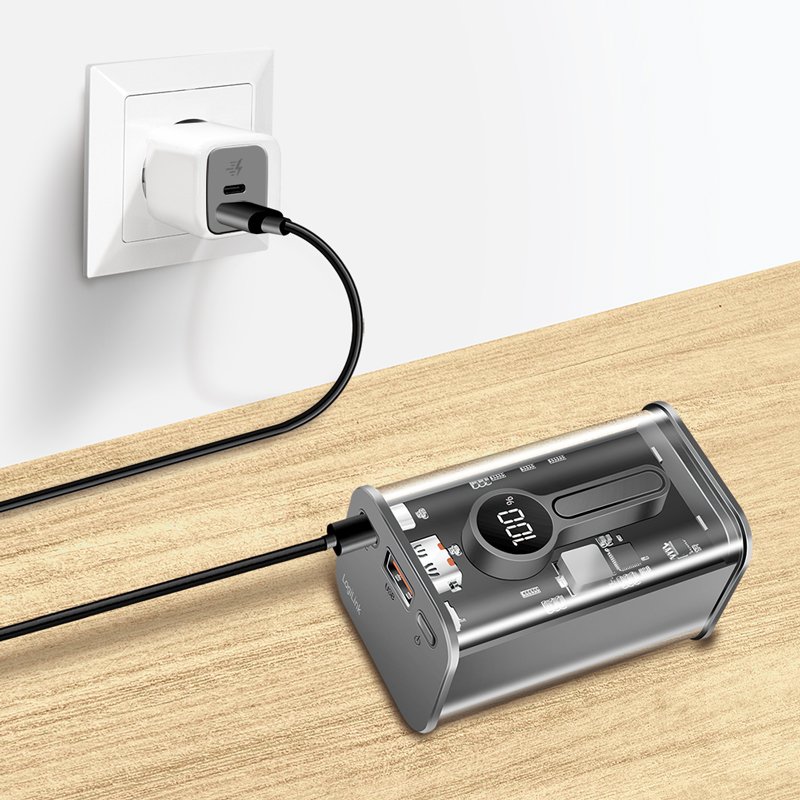 LogiLink chargeur rapide double USB, USB-C/USB-A, blanc, 20 pièces