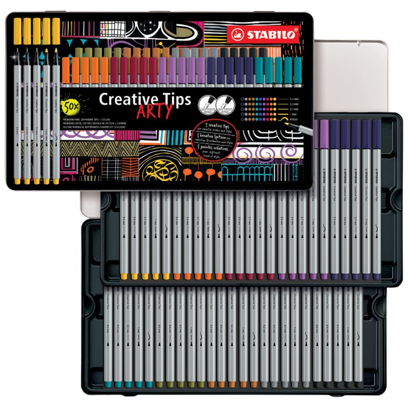 STABILO Creative Tip Multi-Liner, various tips, 30 pieces