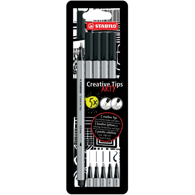 STABILO crayons de couleur Creative Tips ARTY SHADING, 10 couleurs, étui