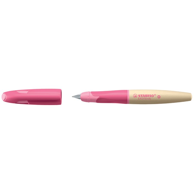 STABILO stylo-plume EASYbirdy Timber L, gaucher, rose