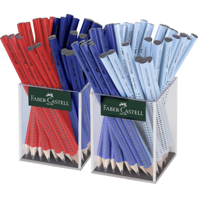 Faber-Castell Jumbo GRIP crayons, triangulaires, soft-grip, 2 boîtes de 36 pièces