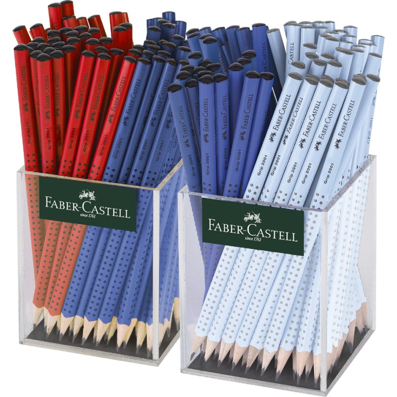 Faber-Castell GRIP 2001 pencils, triangular, 2 tubs of 72 pieces
