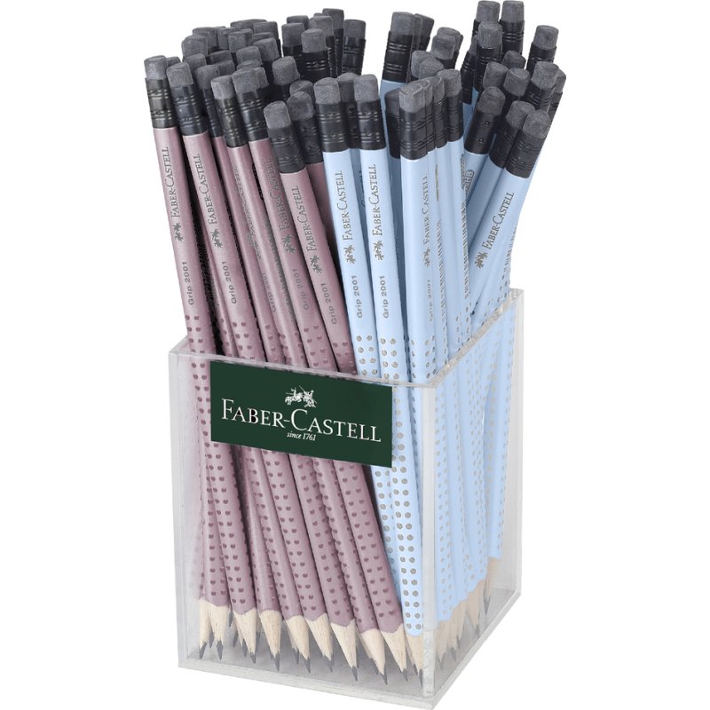 Faber-Castell crayon GRIP 2001 avec gomme, triangulaire, 72 pièces