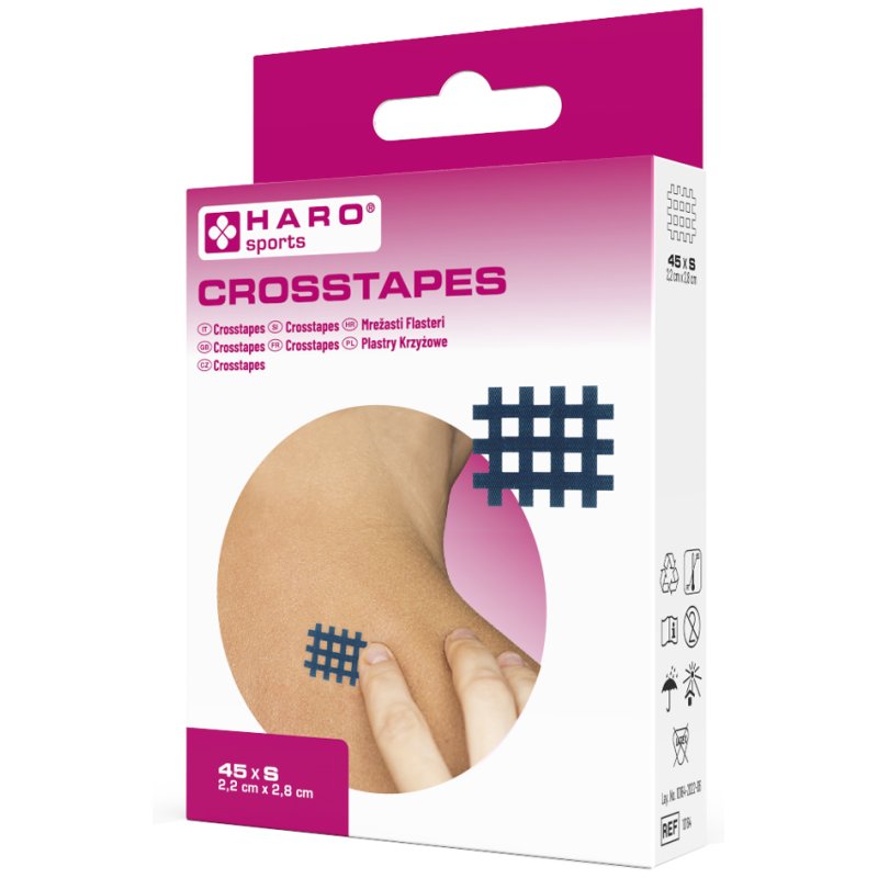 HARO Crosstape gitterpleisters M/L, waterbestendig, latexvrij, viscose