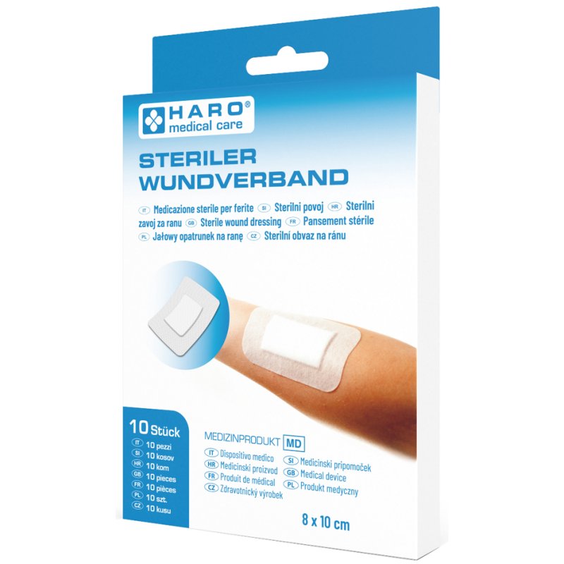 HARO steriel wondverband, wit, 10 stuks