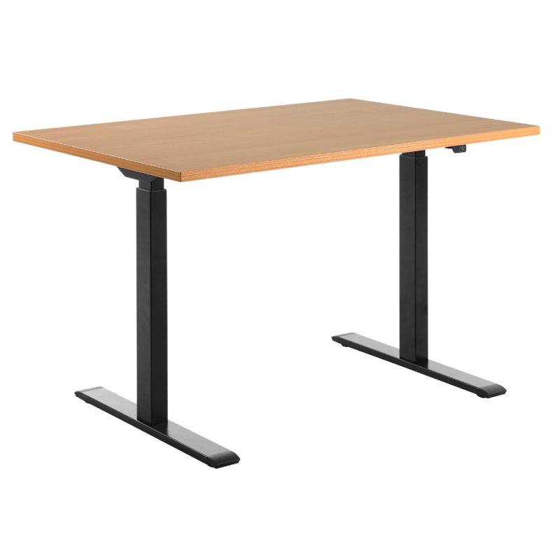 Topstar zit-sta-bureau, elektrisch hoogteverstelbaarr, 1800×800 mm, zwart/esdoorn