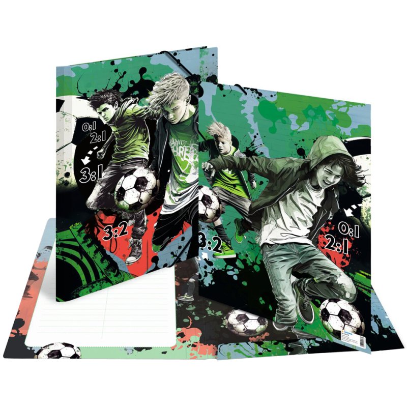 HERMA elastomap Street Soccer A3, football design, cardboard
