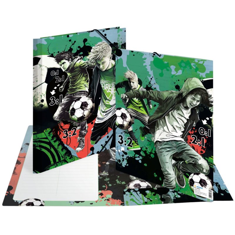 HERMA elastomap Street Soccer A4, football design, cardboard
