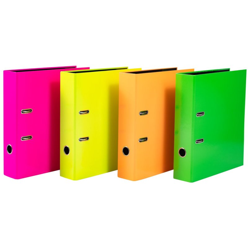 HERMA design lever arch files Neon assortment, 70 mm, 10 pieces
