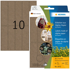 HERMA universele etiketten Silphie, 52×82 mm, naturel bruin, 96 stuks