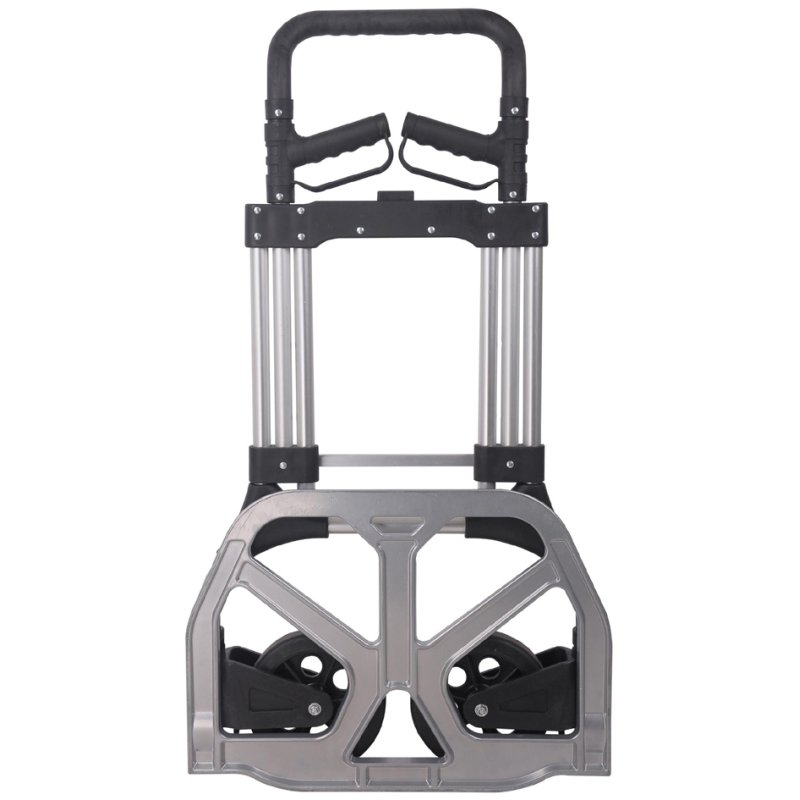 Pavo folding transport trolley, up to 200 kg, aluminium, black/grey