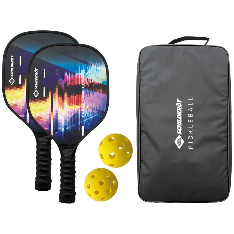 SCHILDKRÖT pickleball set, 2 paddles, 2 balls, carry bag