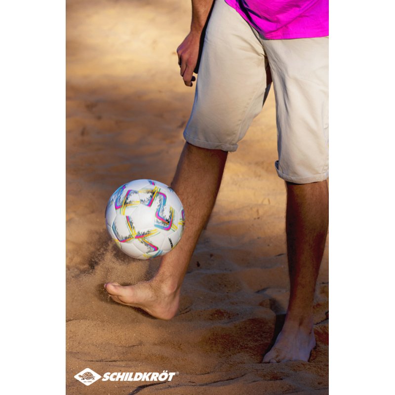 SCHILDKRÖT ballon de football #5, cuir synthétique TPU, blanc avec impression colorée, 440 g