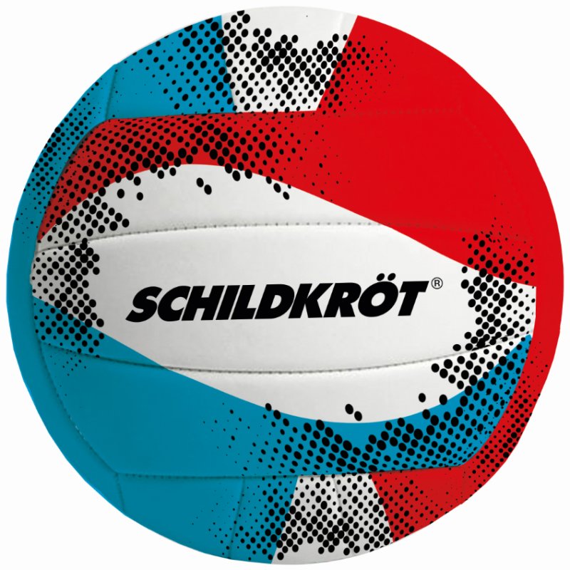 SCHILDKRÖT ballon de volley, blanc/multicolore imprimé, cuir synthétique soft-touch, 260 g