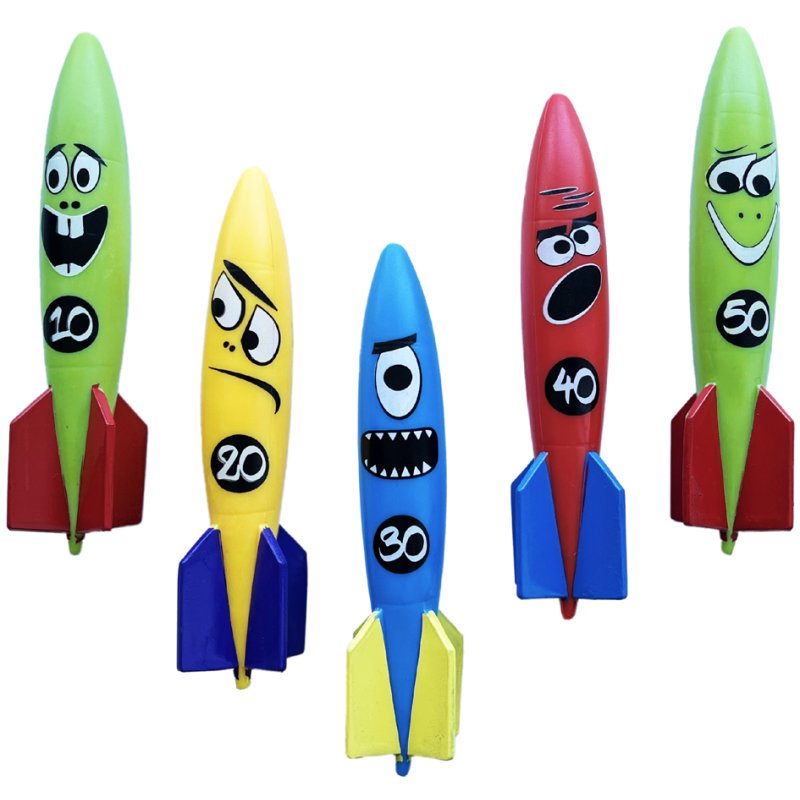 SCHILDKRÖT diving rockets Rocket Divers, mixed colours, 130 mm, 5 pieces