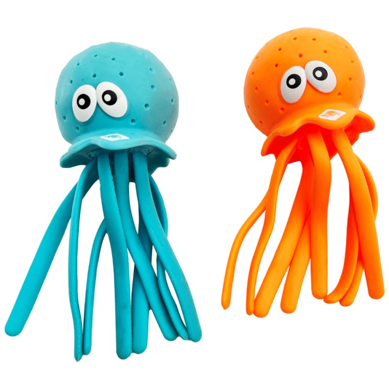 SCHILDKRÖT octopus friends water toys, reusable, blue and orange, 2 pieces