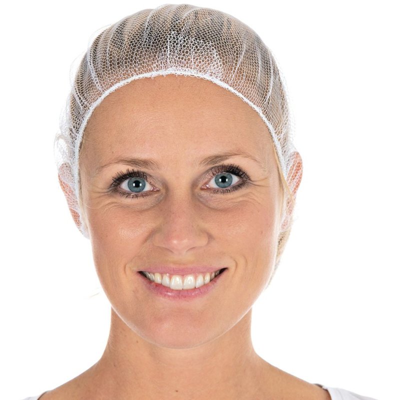 HYGOSTAR wegwerp haarnetjes honingraat, wit, 100 stuks