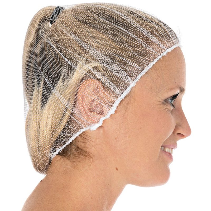 HYGOSTAR wegwerp haarnetjes honingraat, wit, 100 stuks