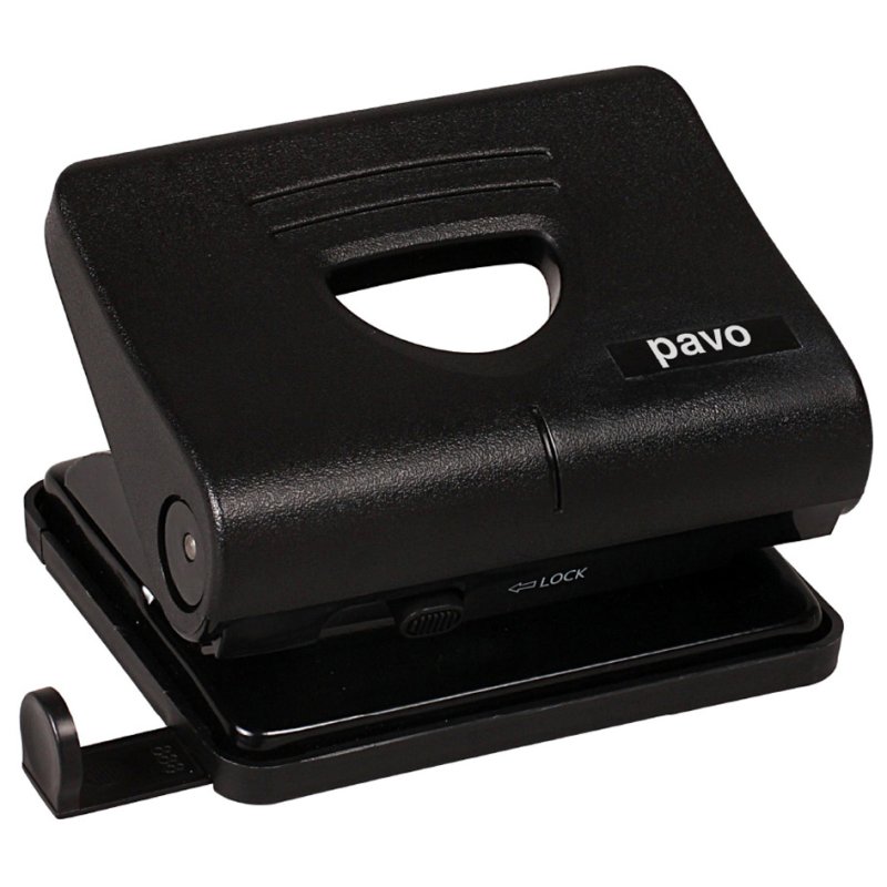 Pavo perforateur Endure RECYCLED, noir, plastique recyclé, 20 feuilles