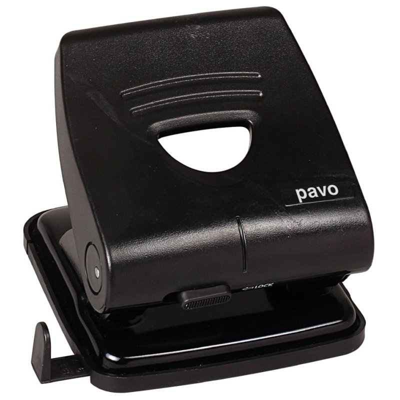 Pavo Endure recycled punch, black, 30-sheet capacity, 2-hole