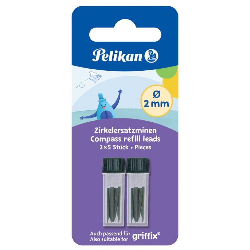 Pelikan spare pencil leads, 2.0 mm, 10 pieces