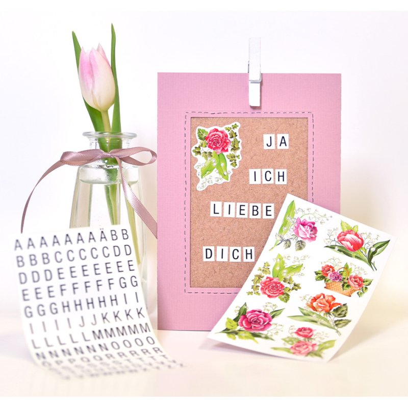 AVERY Zweckform letterstickers A tot Z, zwart, 6,5 mm, 240 stuks