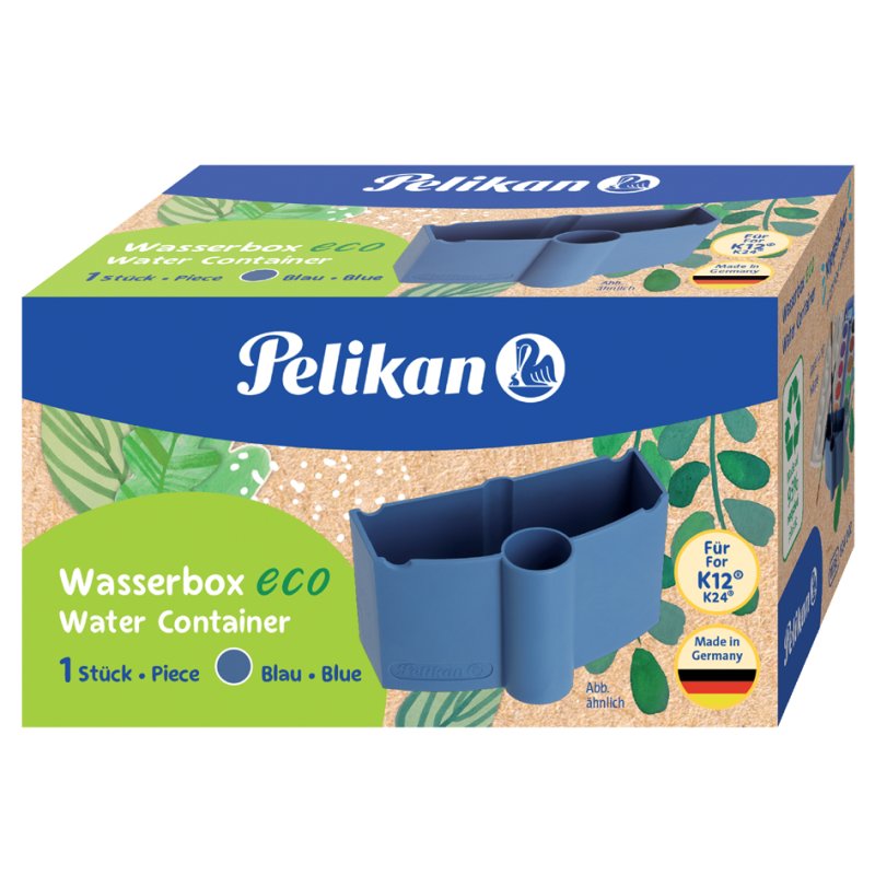 Pelikan godet d'eau écologique pour boîte de peinture K12, bleu, plastique recyclé